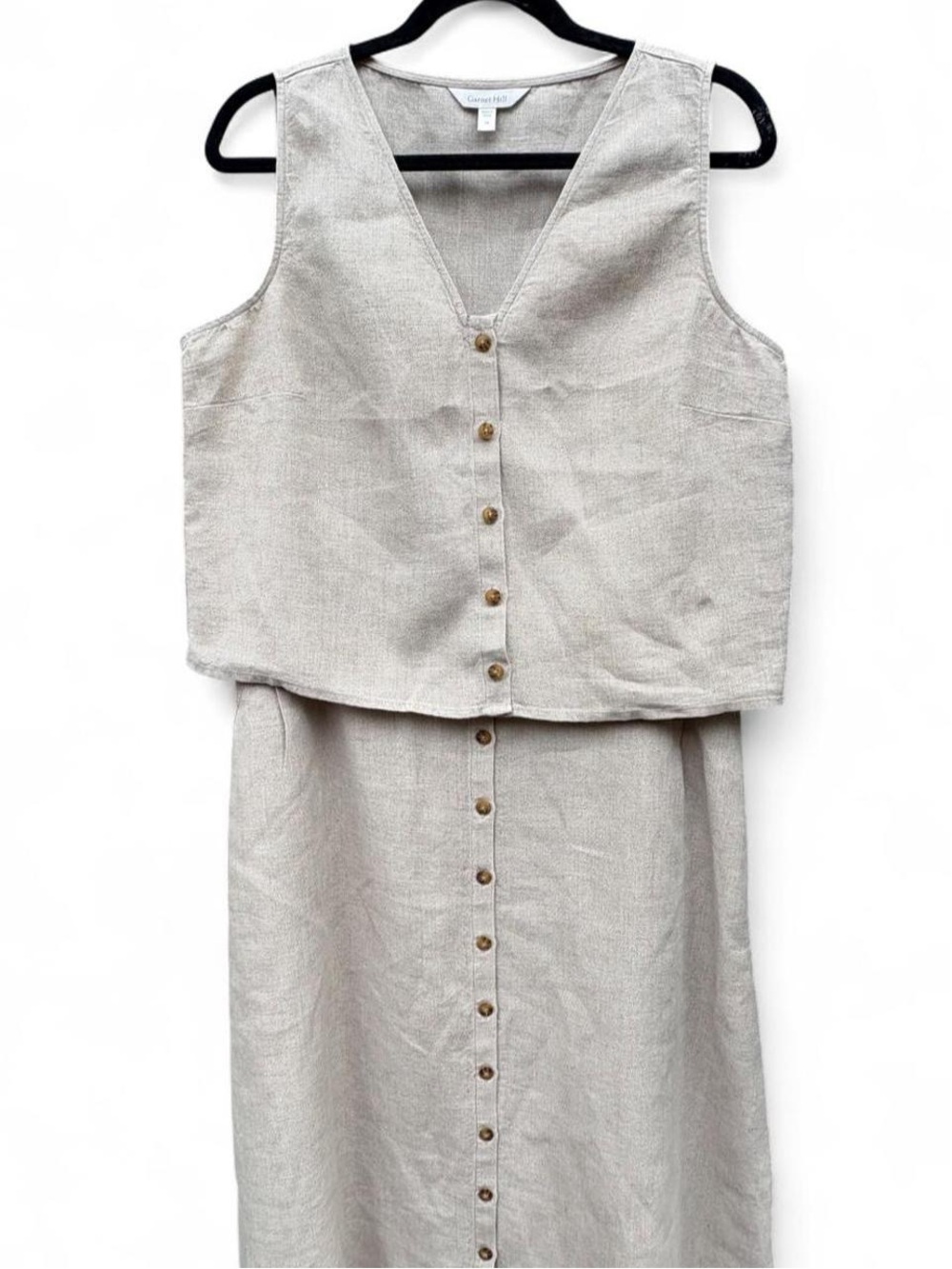 Relaxed Linen Set from Garnet Hill in Sand | 14 | EUC